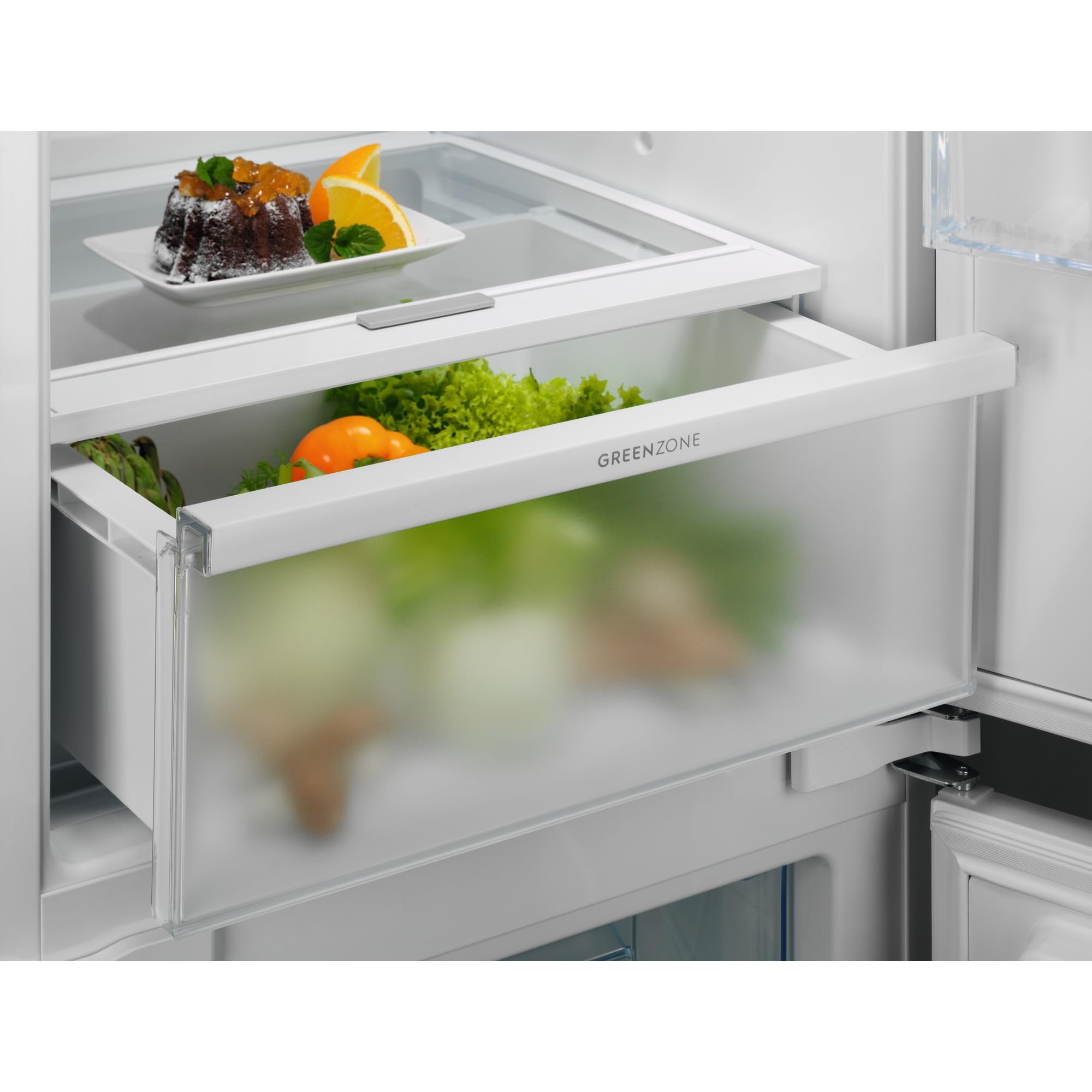 Electrolux Frigocongelatore Combinato ENG7TE18S, 177,2 Cm, 256 L, Tecnologia TwinTech Total No Frost, GreenZone 700, Frigocongelatore da Incasso, 1780x560x550 mm, Controlli Touch Control, Bianco