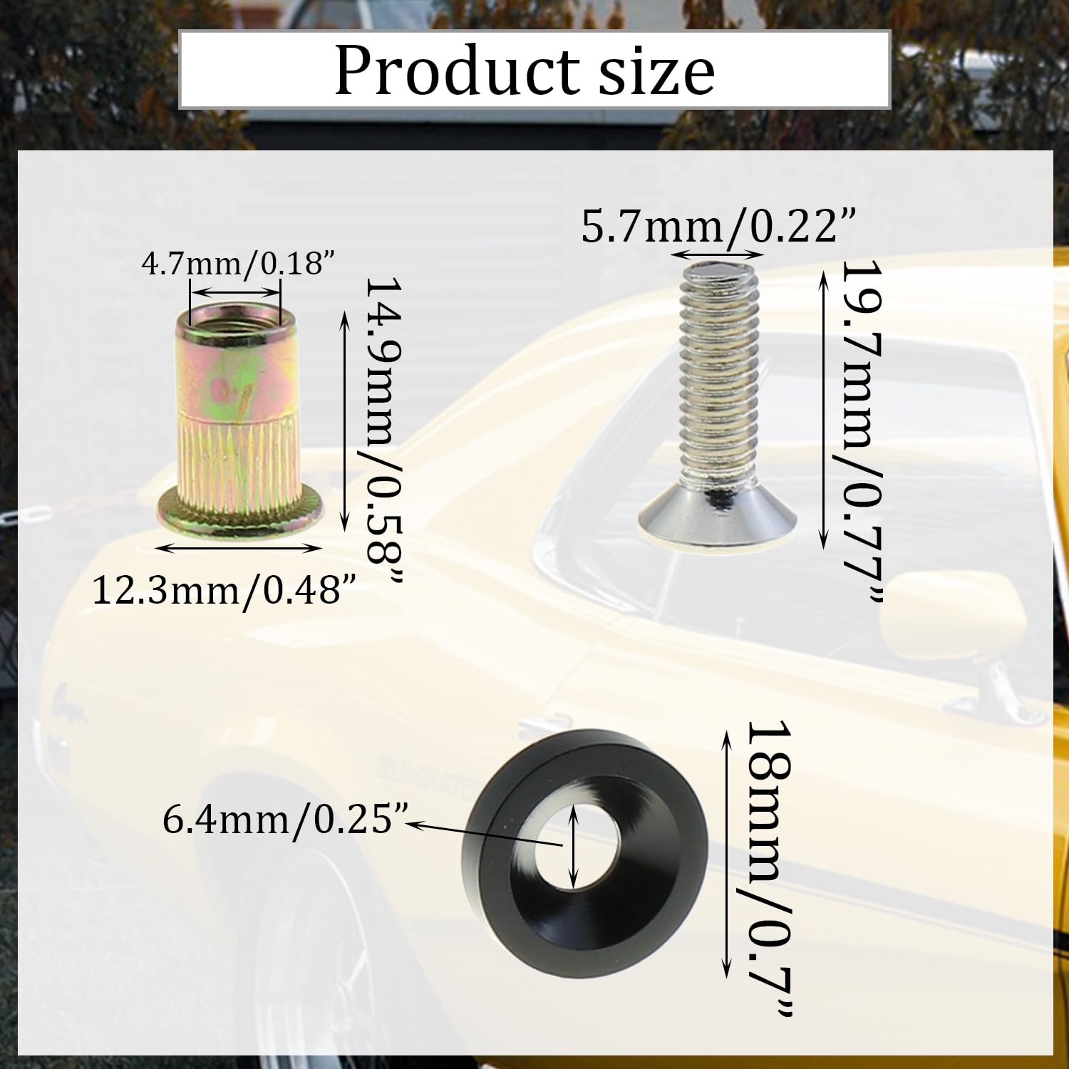 アクセサリー M6 Amazon.com: DGZZI 60PCS Aluminum M6 Car Conversion Spacer Screw