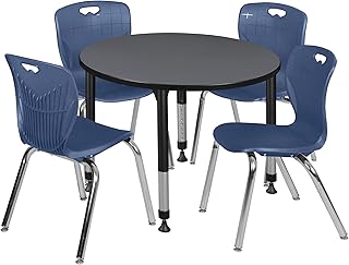 Regency Kee Height Adjustable Classroom Table Set with four 18