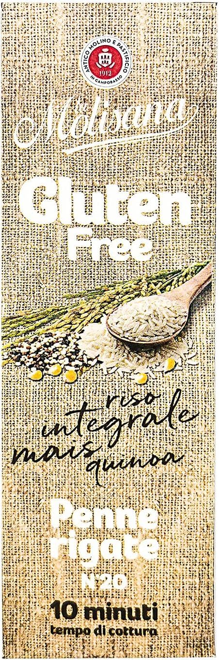 Italian Gourmet Penne Rigate n. 20 Senza Glutine Nudeln 24 x 400g | Mais, Vollreis und Quinoa, trafilata al bronzo, glutenfrei, Kochzeit 10, Gesamtnettogewicht 9,6 kg + Kostenlos Polpa 400g