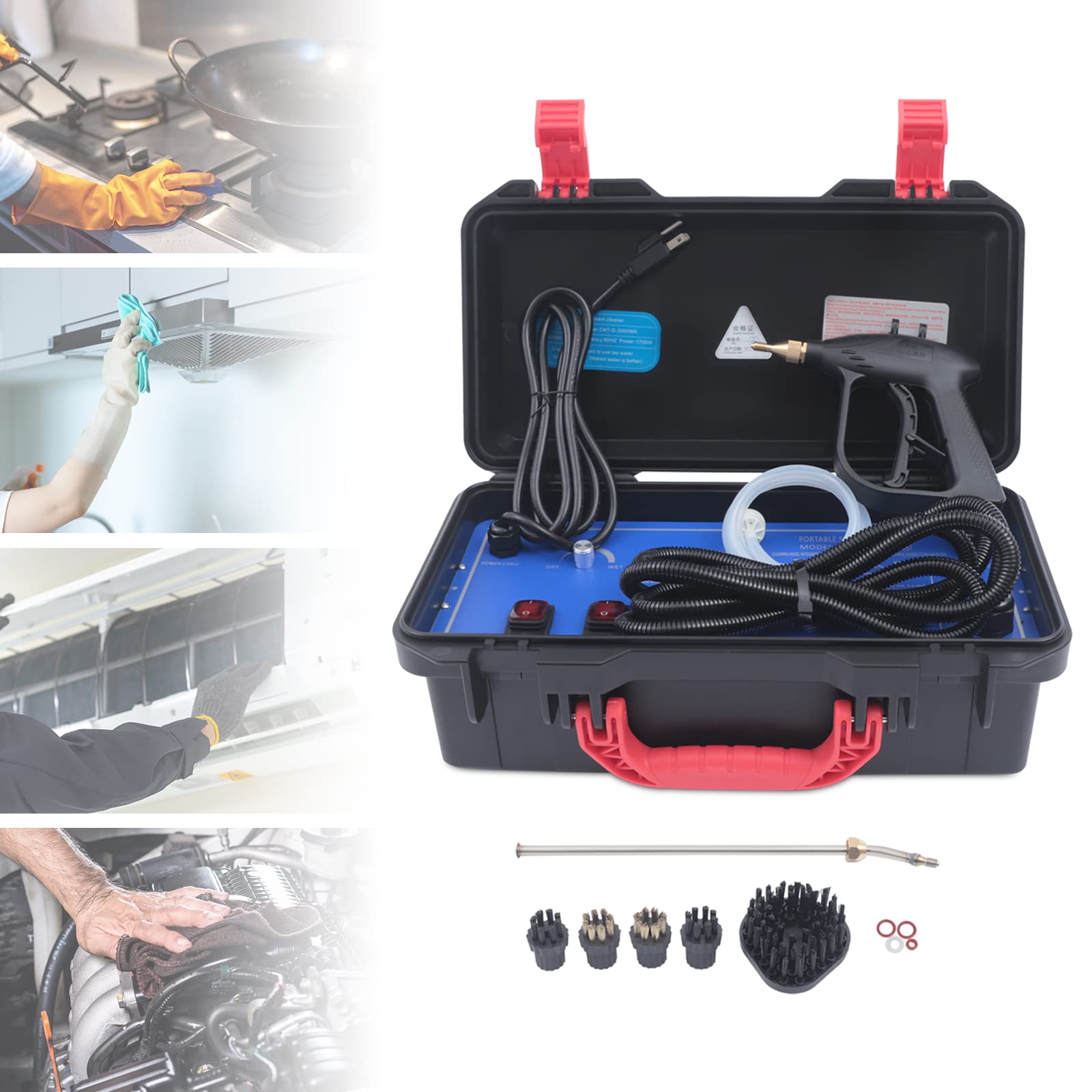 KONKENIE 110V 1700W Portable Car Steam Cleaner High Pressure & Temperature Vehicle Cleaning Machine for Household 100-130?