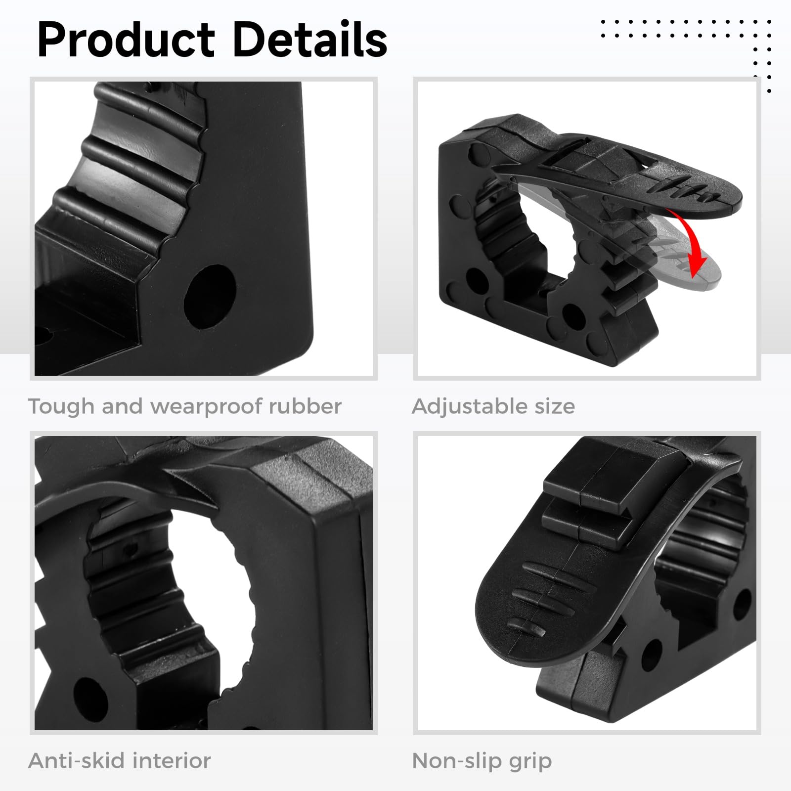 20er-Set Schnellspann-Klemmhalterung Aus Gummi – Für Werkzeuge 3,8-4,5 Cm, Für ATV, UTV, LKW, Boot, Garage & Mehr