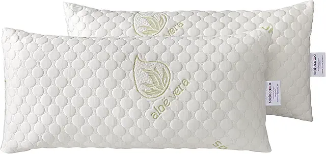 Almohada Aloe Vera Viscoelástica - Pack 2 Unidades - Firmeza Media-Alta