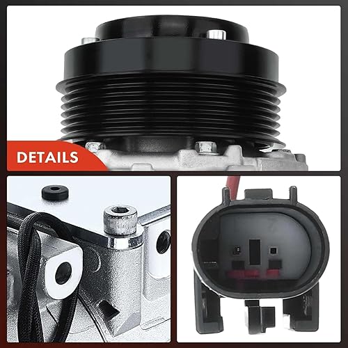 Miniatura 8 de A-Premium Compresor de aire acondicionado con embrague compatible con Mercedes-Benz SL500 2006-2006, SL55 AMG 2003-2008