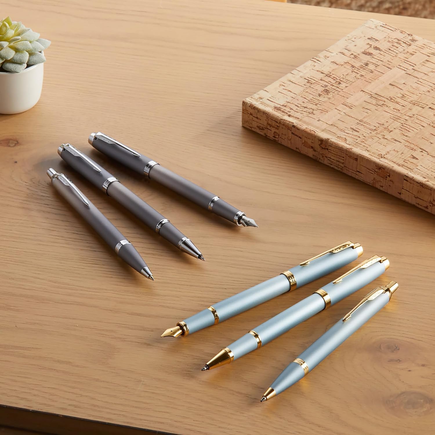 PARKER IM Rituals - Bolígrafo con grabado en color gris y cromado
