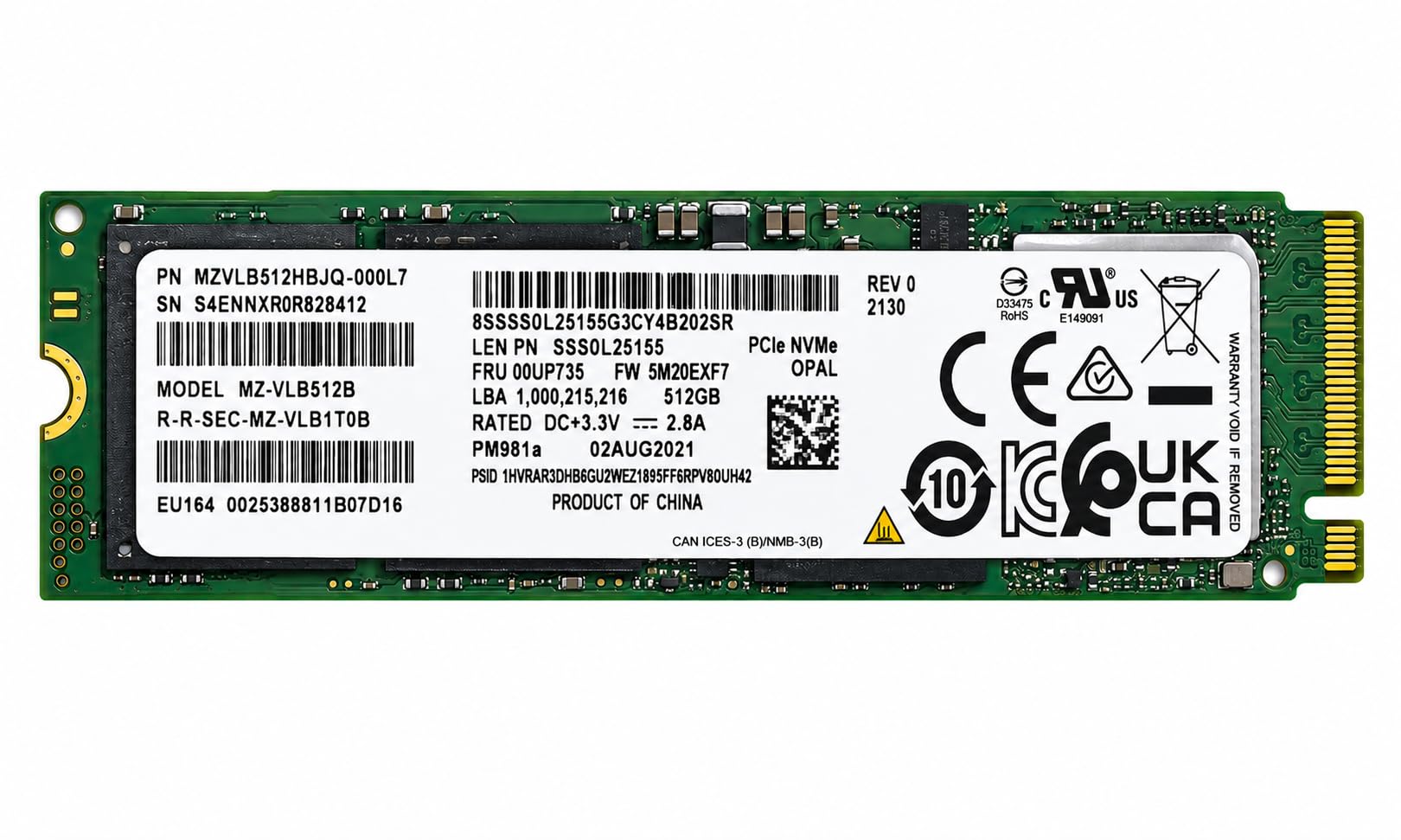 Samsung製の512GB NVMe M.2 SSD 2280 Amazon.in: Buy 512GB M.2 NVMe SSD (OEM) Compatible with Samsung