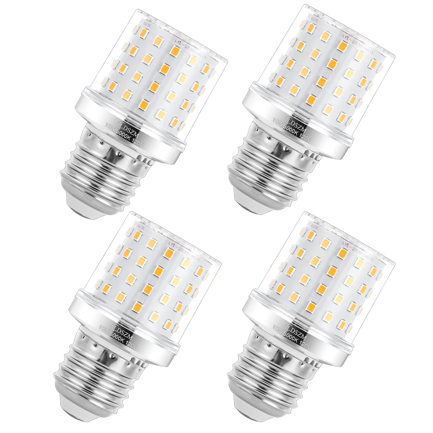 Sponsored Ad - LED Light Bulb A15/G45 Shape Size Bright 15W 5000K 120 Watt Equivalent 1200lm Daylight Light Bulbs E26/E27 Base Ceiling Fan Light Bulbs Non-Dimmable LED Corn Bulbs, Pack of 4