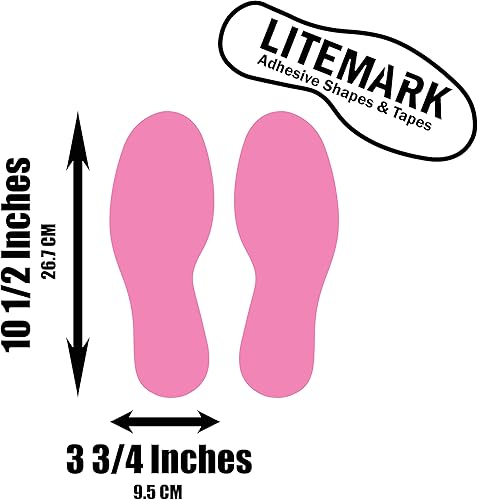 Vista 50 de LiteMark Calcomanías de vinilo duraderas con acabado brillante, tamaño mediano de 9 pulgadas, ideal para suelos, techos, paredes y la mayoría
