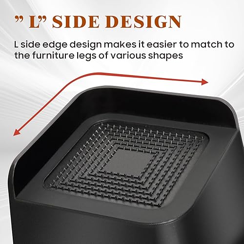 Miniatura 2 de MixDora Elevadores de cama resistentes de 4 pulgadas, elevadores de muebles en forma de L, elevador de silla elevador para sofás, sofás,