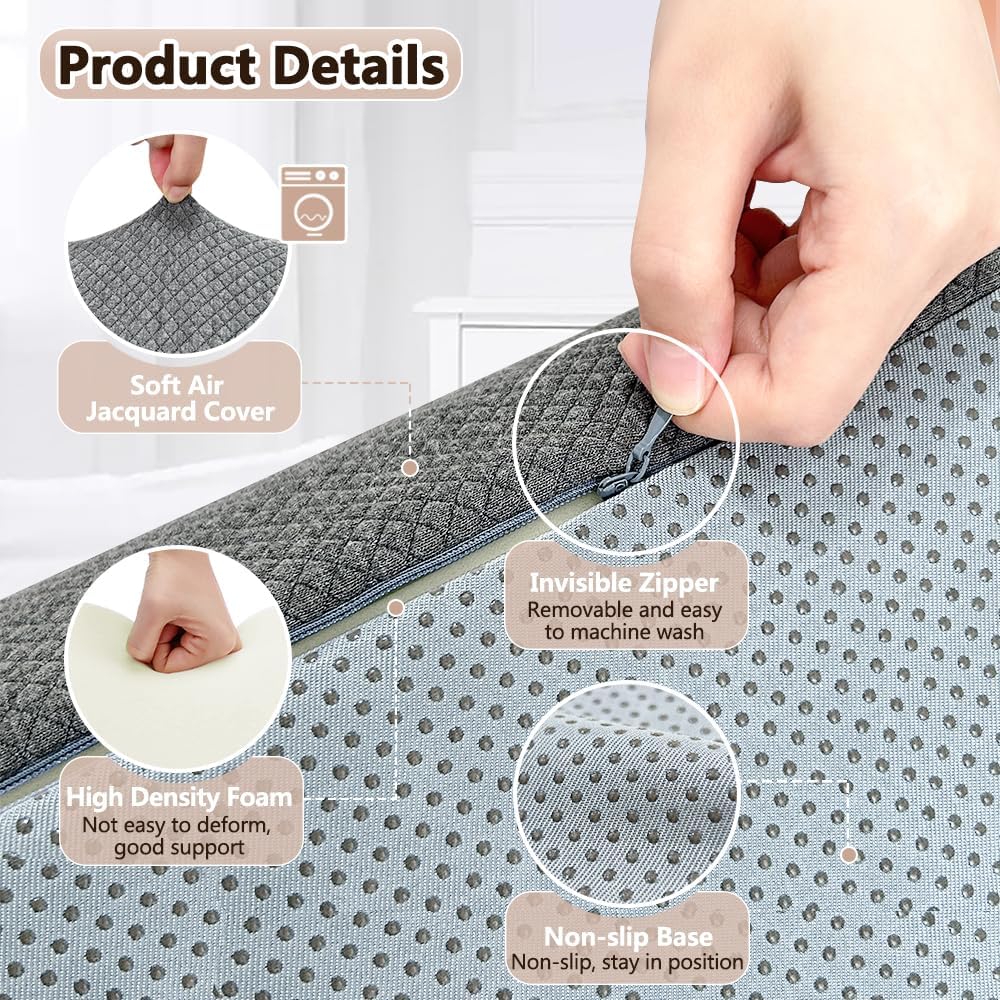 NEPPT Bedsore - Almohada de cuña giratoria para cama de ancianos, cojín de cama para evitar llagas de cama, almohada de espuma para dormir de lado (gris)
