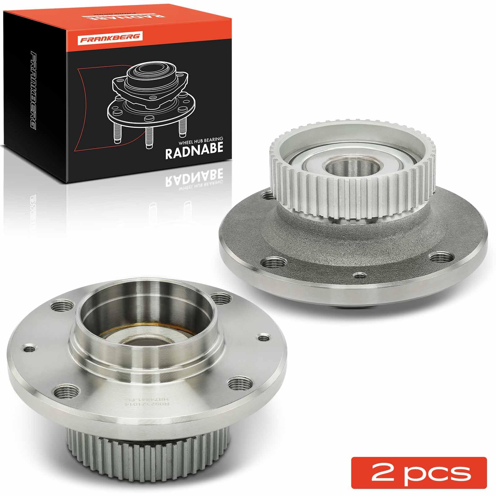 Frankberg Kit de cojinete de rueda trasera con rueda con sensor ABS | trasero Con rueda con sensor Sensor de Velocidad de las Ruedas Sensor ABS rueda con brida ⌀129