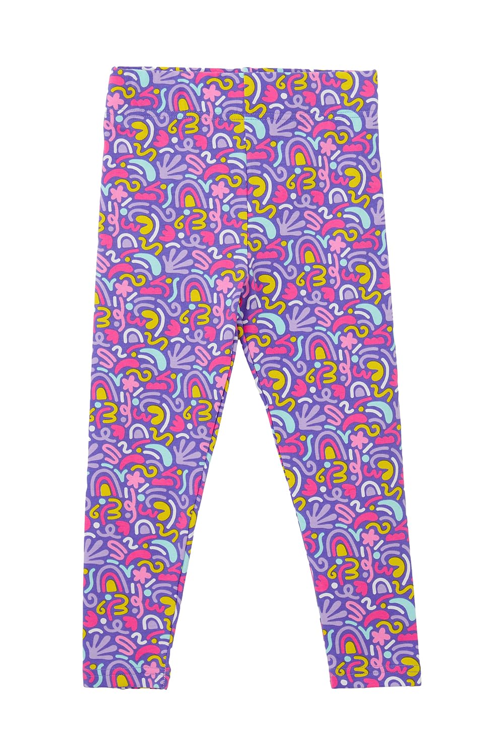 LightHouse Girls Mollie Leggings - Kids Cotton Stretch Tights - Abstract Print - 2-3 Years