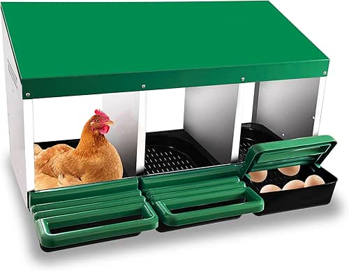 Chicken Nesting Box, 3 Compartments Chickens Egg Laying Nest Boxes