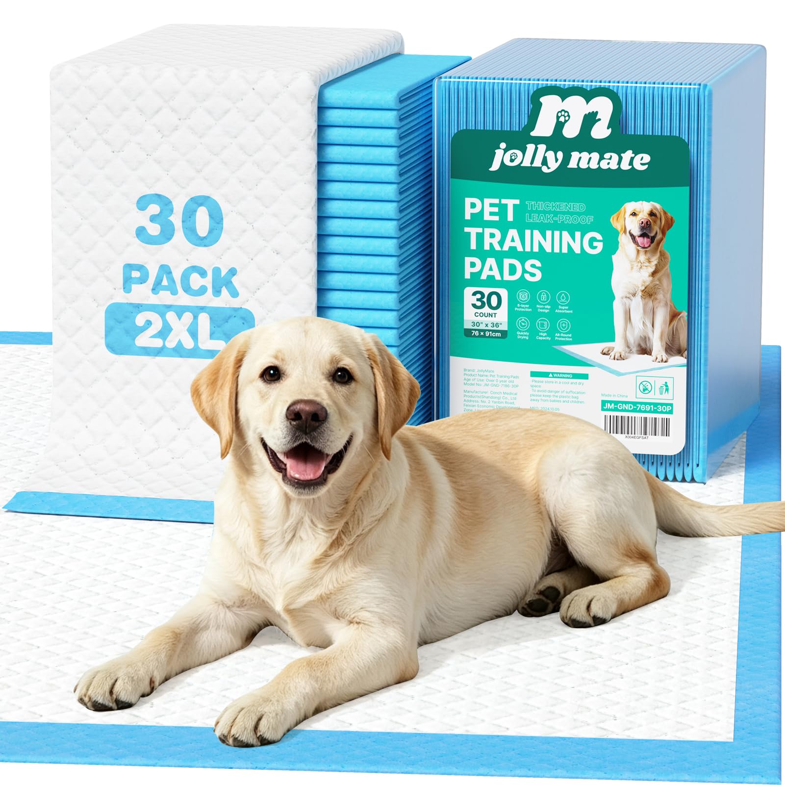 Dog Pads Extra Large 30"x36"-30 Pack Super Absorbent XXL Pee Pads for Dogs