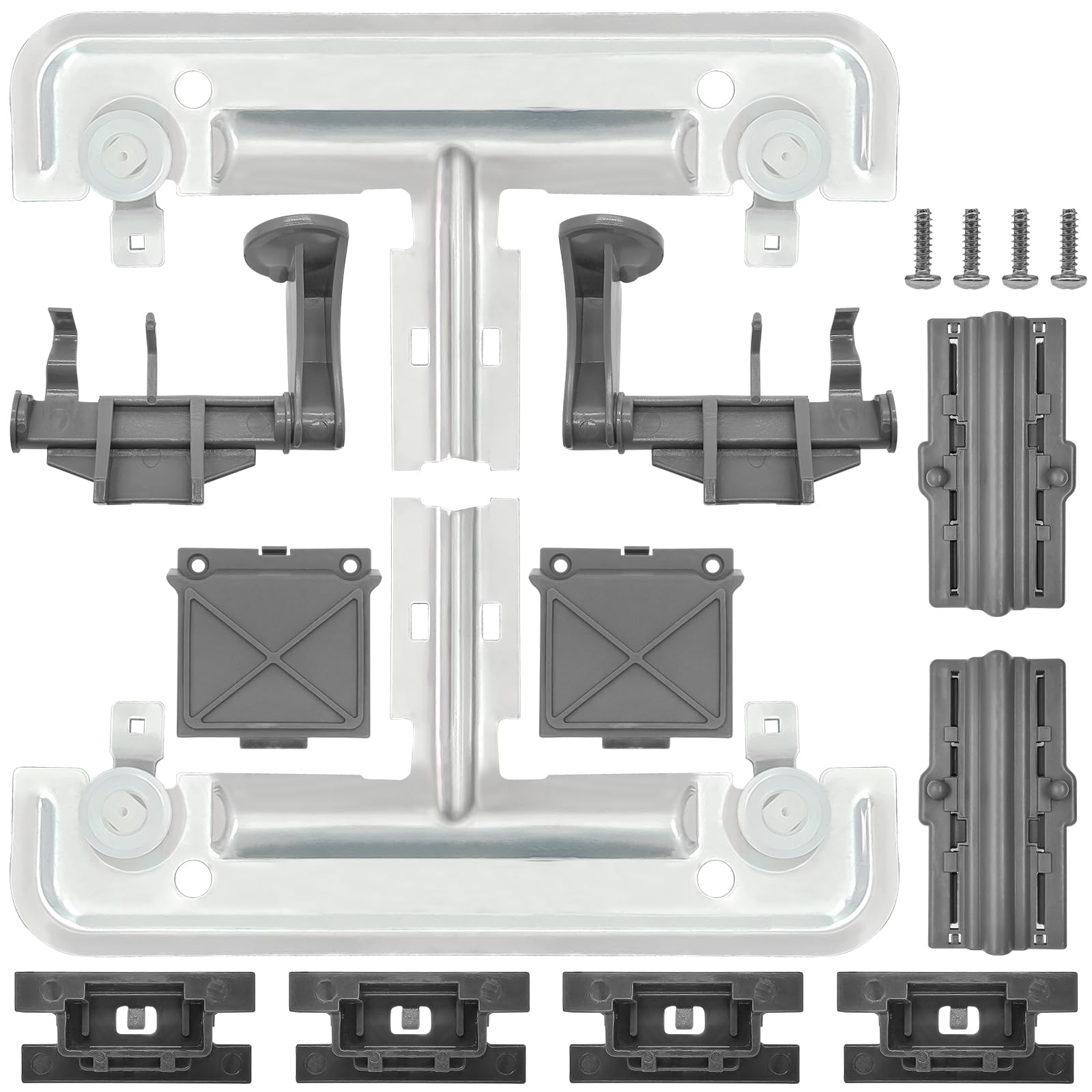 W10712395 W10350375 WDTA50SAHZ0 Dishwasher Upper Top Rack Adjuster Kit For WDT970SAHZ0 WDT730PAHB0 WDT750SAHZ0 WDT780SAEM1 Model Compatible With Whirlpool Kenmore Dishwasher Part