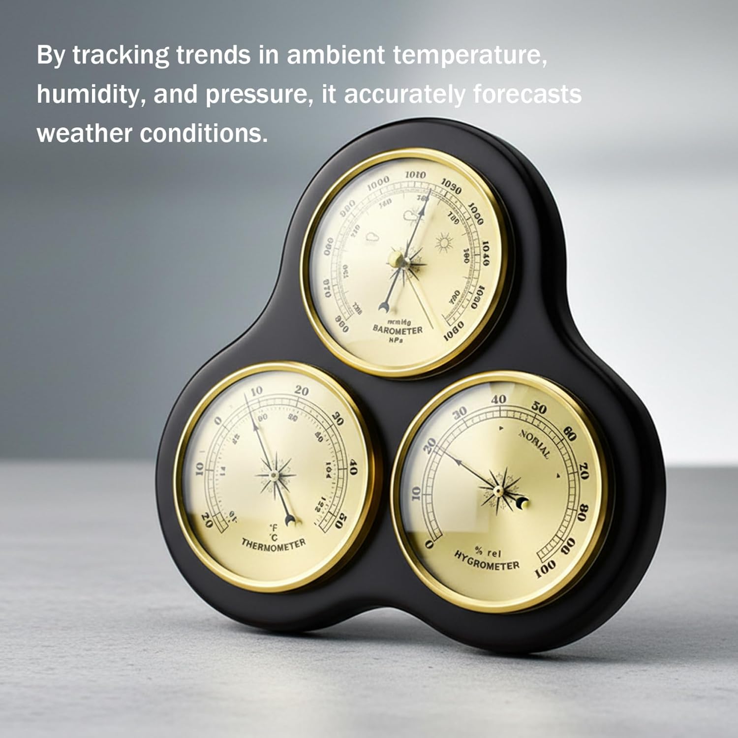 Barometers for The Home Barometers for The Home - Indoor Barometer with Hygrometer and Thermometer Wall Mount Indoor Weather Station for 10.2x9.7x1.4 inch