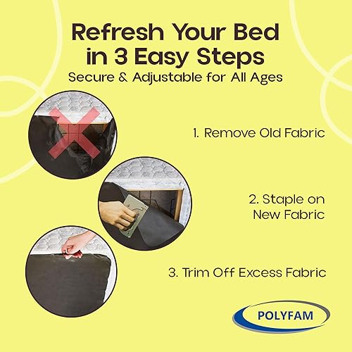 Miniatura 5 de Dream Craft LLC Funda antipolvo para cama  Cambric  Tela de repuesto para la parte inferior del colchón o base