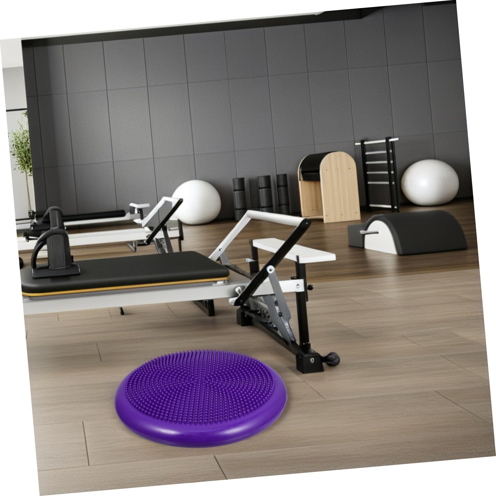 Alasum Cuscino Gonfiabile per Equilibrio Ergonomico in Pvc Pompa a Mano, Tappetino Fitness Spessore Spesso per Pilates e Sollievo dal Dolore alla Schiena