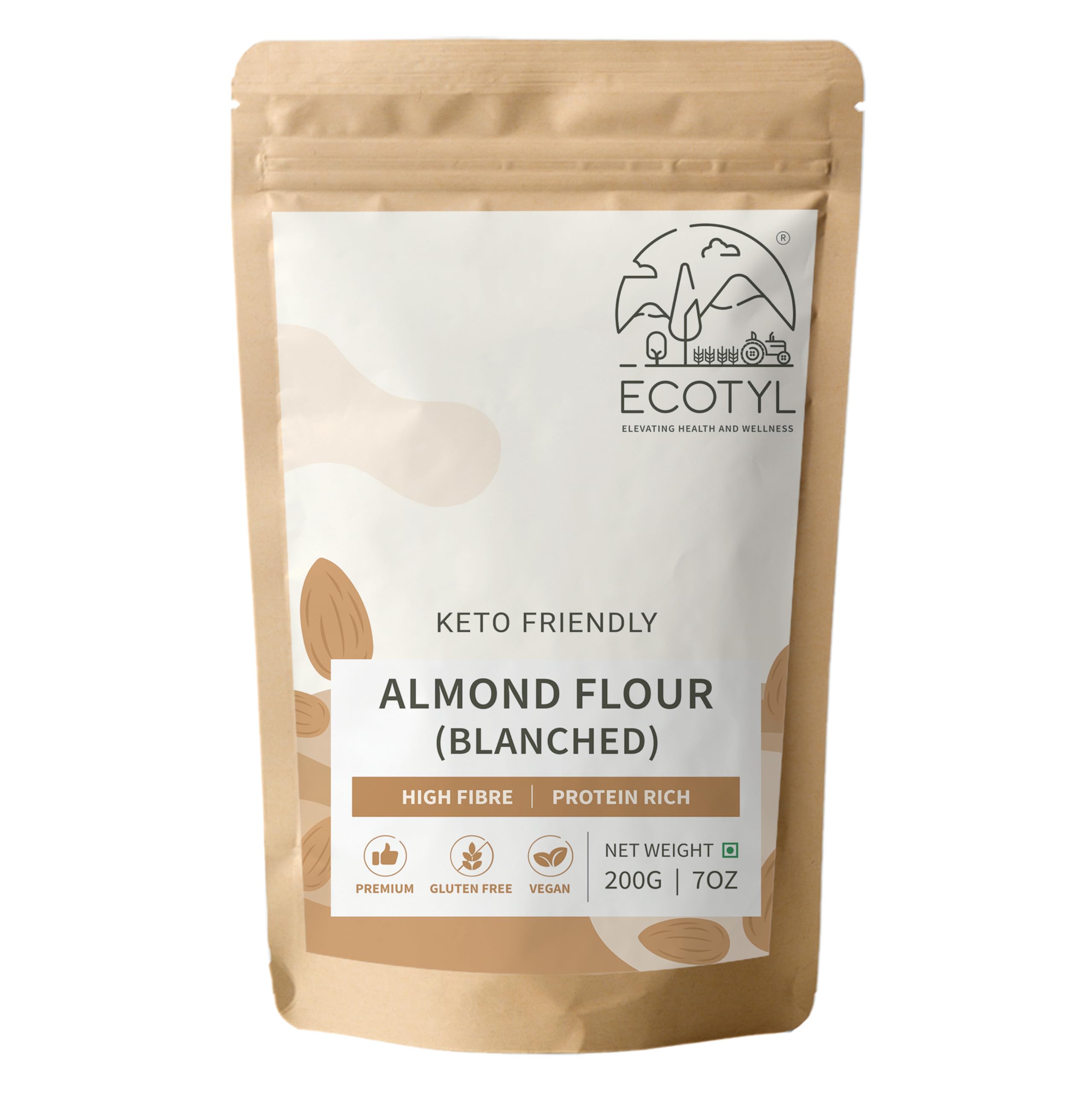 Ecotyl Almond Flour (Blanched) | Gluten Free | Keto Friendly | 200g (B0C3LNNB59) Amazon Price History, Amazon Price Tracker