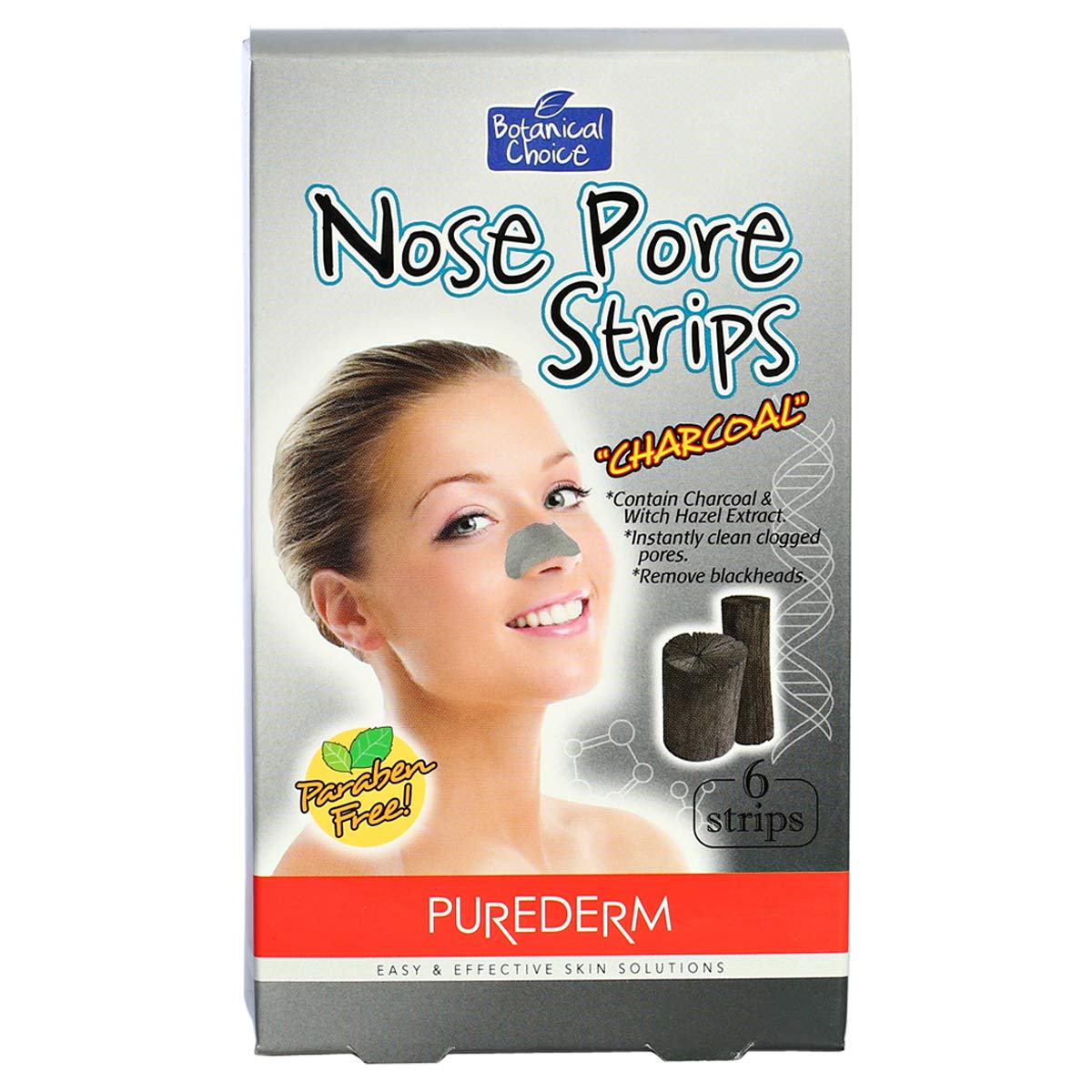 Botanical ChoiceCharcoal Nose Pore Strips, 10 g