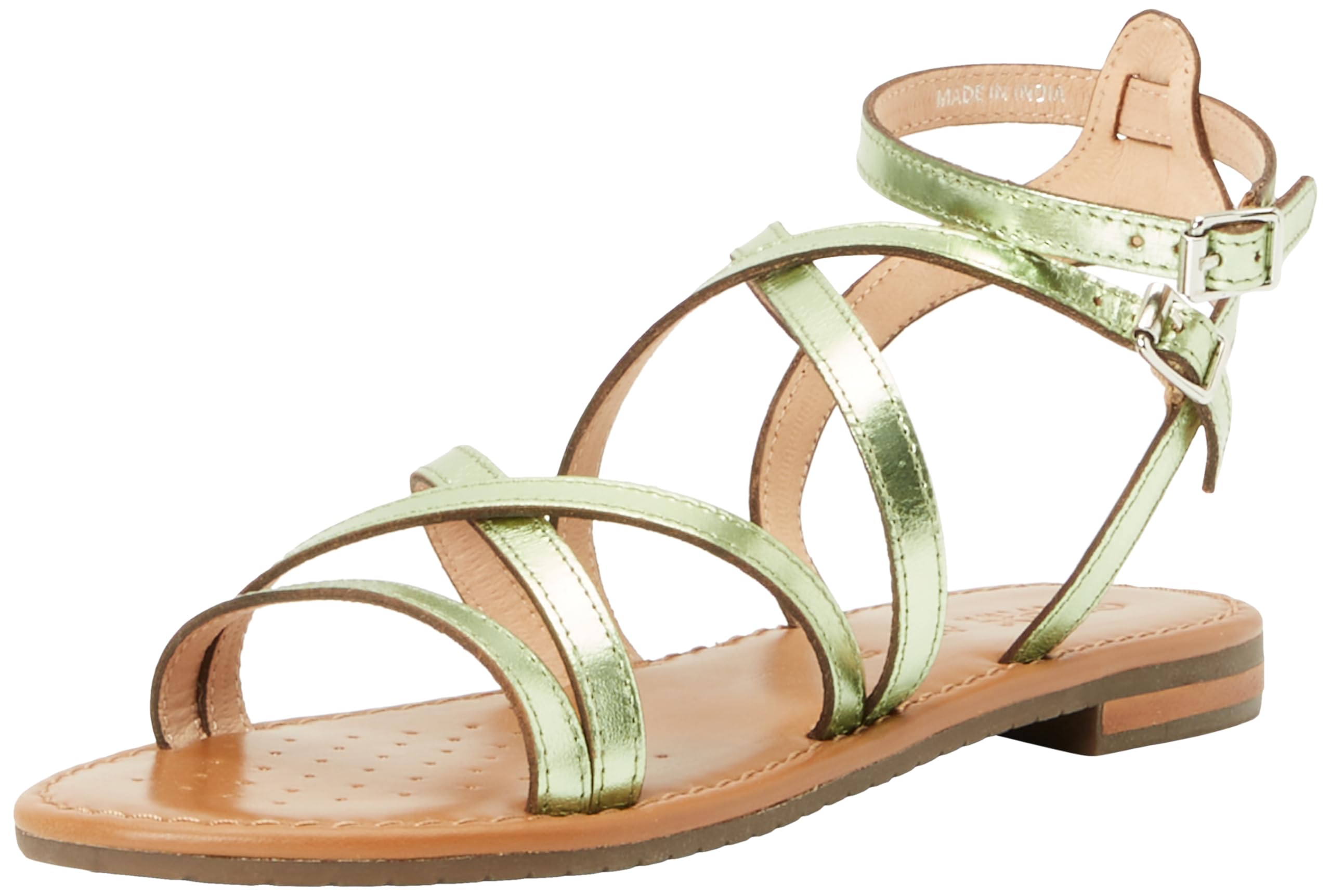 Geox Women's D Sozy S G Flat Sandal, Sage, 4 UK