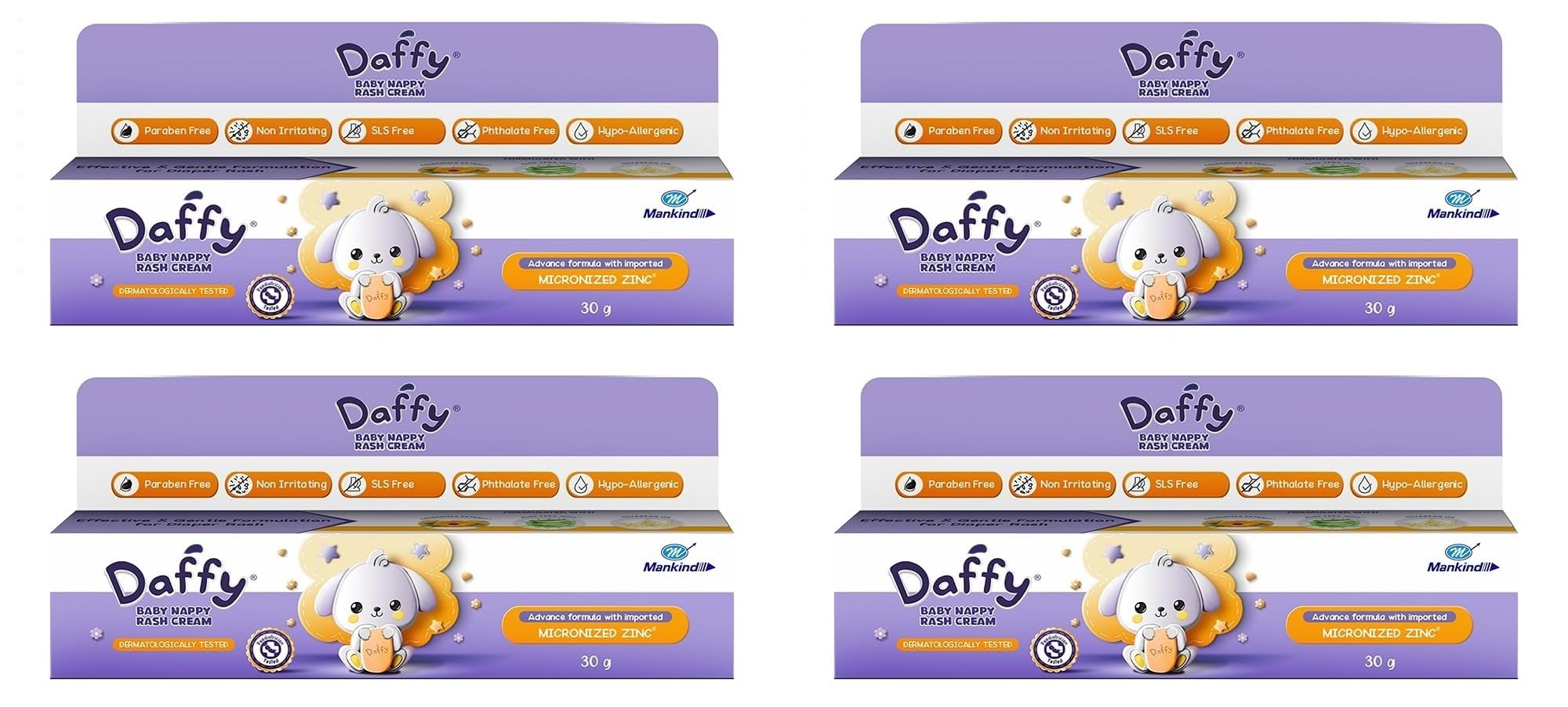 Daffy Baby Nappy Rash Cream for Sensitive Skin & Redness, 30g (Pack of 4)-image-21