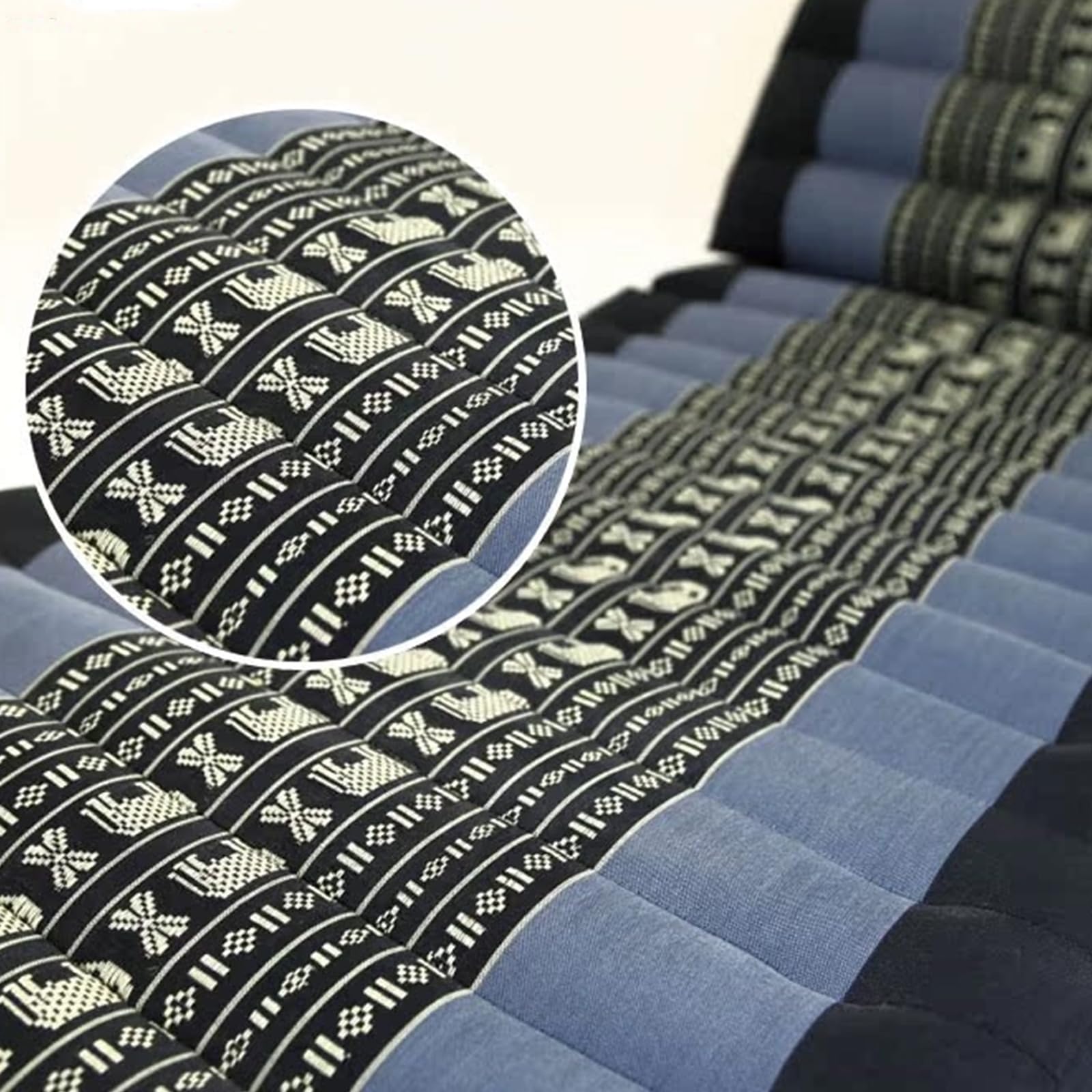 Colchón tailandés de suelo – Asiento de meditación plegable con cojín triangular, cama de invitados rellena de kapok, futón multiusos para mayor comodidad y relajación