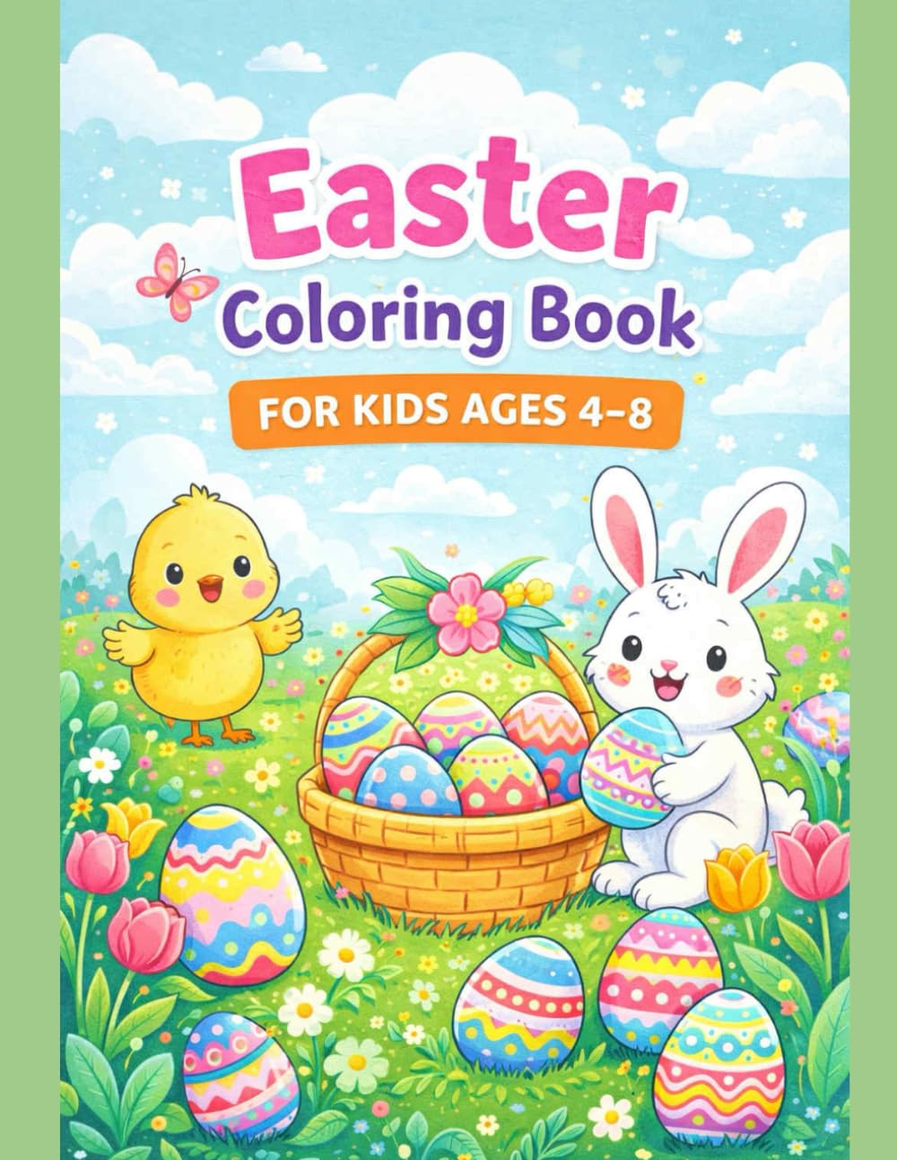 Easter Coloring Book for Kids Ages 4-8
