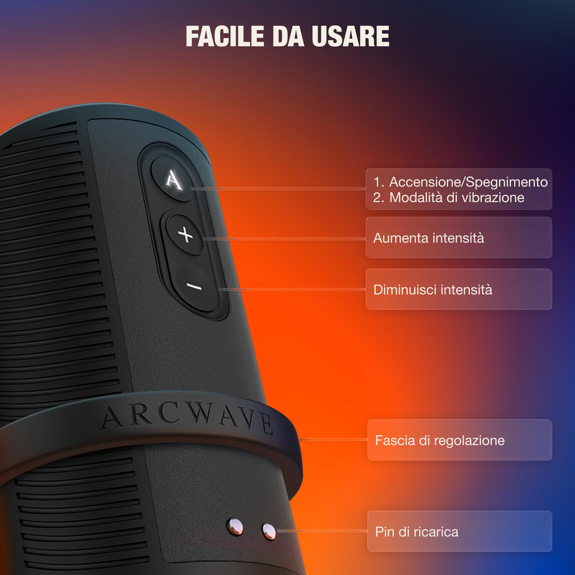 Arcwave Zing Masturbatore Maschile Vibrante con Doppio Motore | Stimolatore Regolabile con Sensazione Blow | Sex Toy Uomo in Silicone | Giocattolo Erotico Mani Libere | Impermeabile e Facile da Pulire