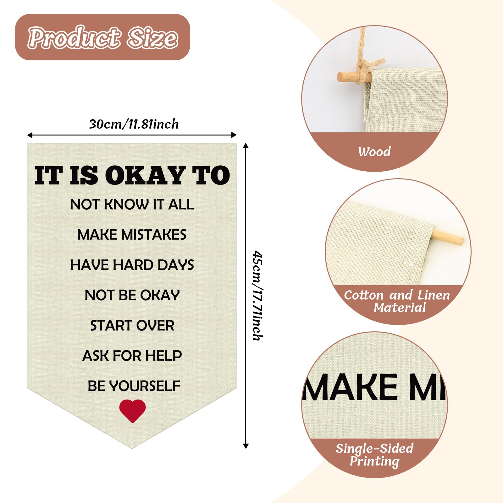 Positive Affirmations for Boys Wall Hanging Pennant Flag Banner Inspirational Wall Decor for Kids Room Nursery Bedroom Playroom Motivational Quote Gifts for Kids Girl Boy Christmas Birthday Gifts