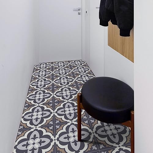 Miniatura 5 de Alow Azulejos de suelo impermeables para despegar y pegar, fácil de pegar, suelos de bricolaje y ampliamente utilizados para cocina, dormitorio y