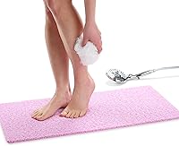 Vista 128 de ENKOSI Alfombra antideslizante para ducha y baño Loofah - Comodidad acolchada suave - Sin ventosas para bañeras lisas o texturizadas - Drenaje