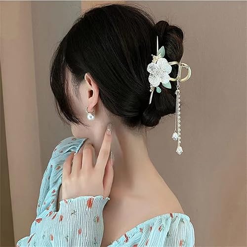Miniatura 2 de 2 pinzas para el cabello de perlas, pinzas de metal para el cabello, adornos grandes para mujer, accesorios para la cabeza de cristal, pinzas de