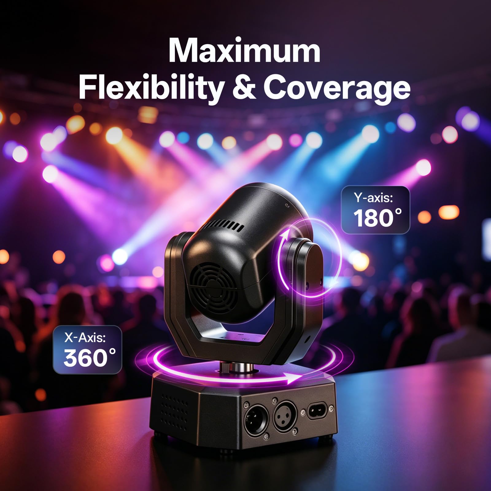 2 pezzi Mini Teste Mobili LED 30W Beam uce da Palcoscenico con Telecomando 5 modalità controllo Stroboscopico DMX512 Luci Palcoscenico per Natale Club DJ Discoteca Festa