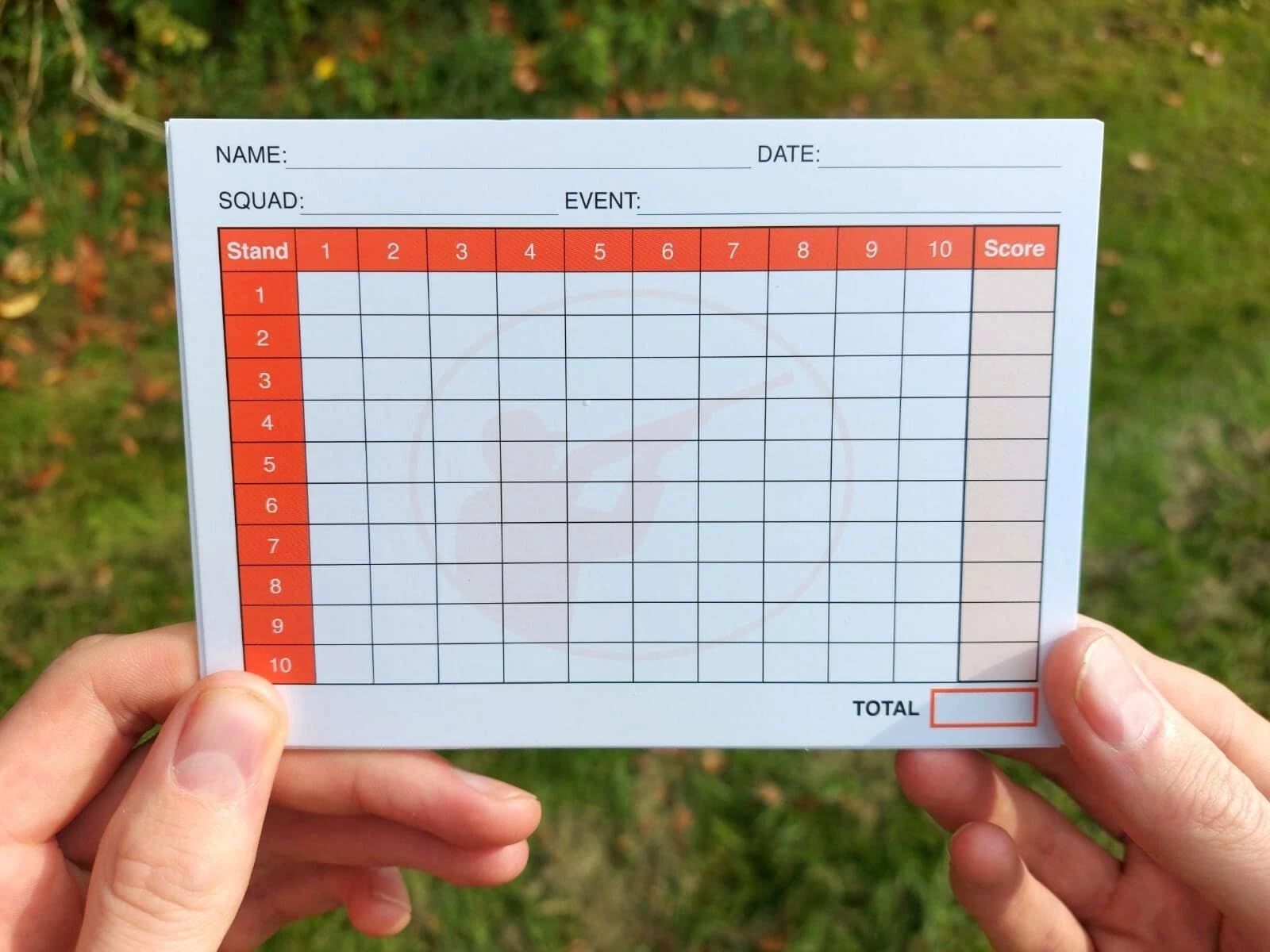 Austin Commerce Clay Pigeon Shooting Score Cards - Score Tracker - Pads Scoring Competition Card (25)