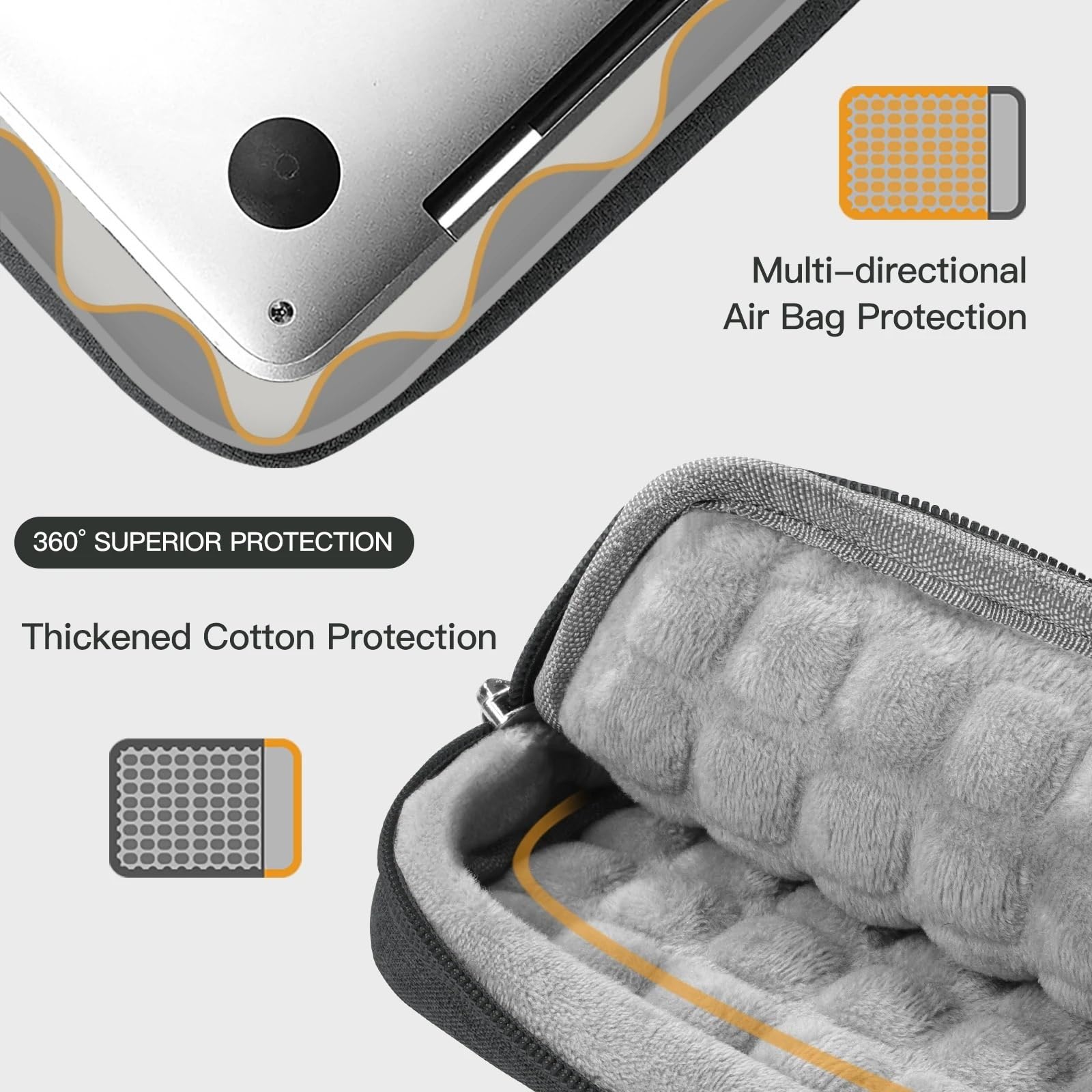 Per uso in ufficio, valigetta alla moda moderna, borsa portatile per computer, interno, lavoro, viaggio per viaggiatori, portaoggetti portatile (Light Gery, 38-39,1 cm)