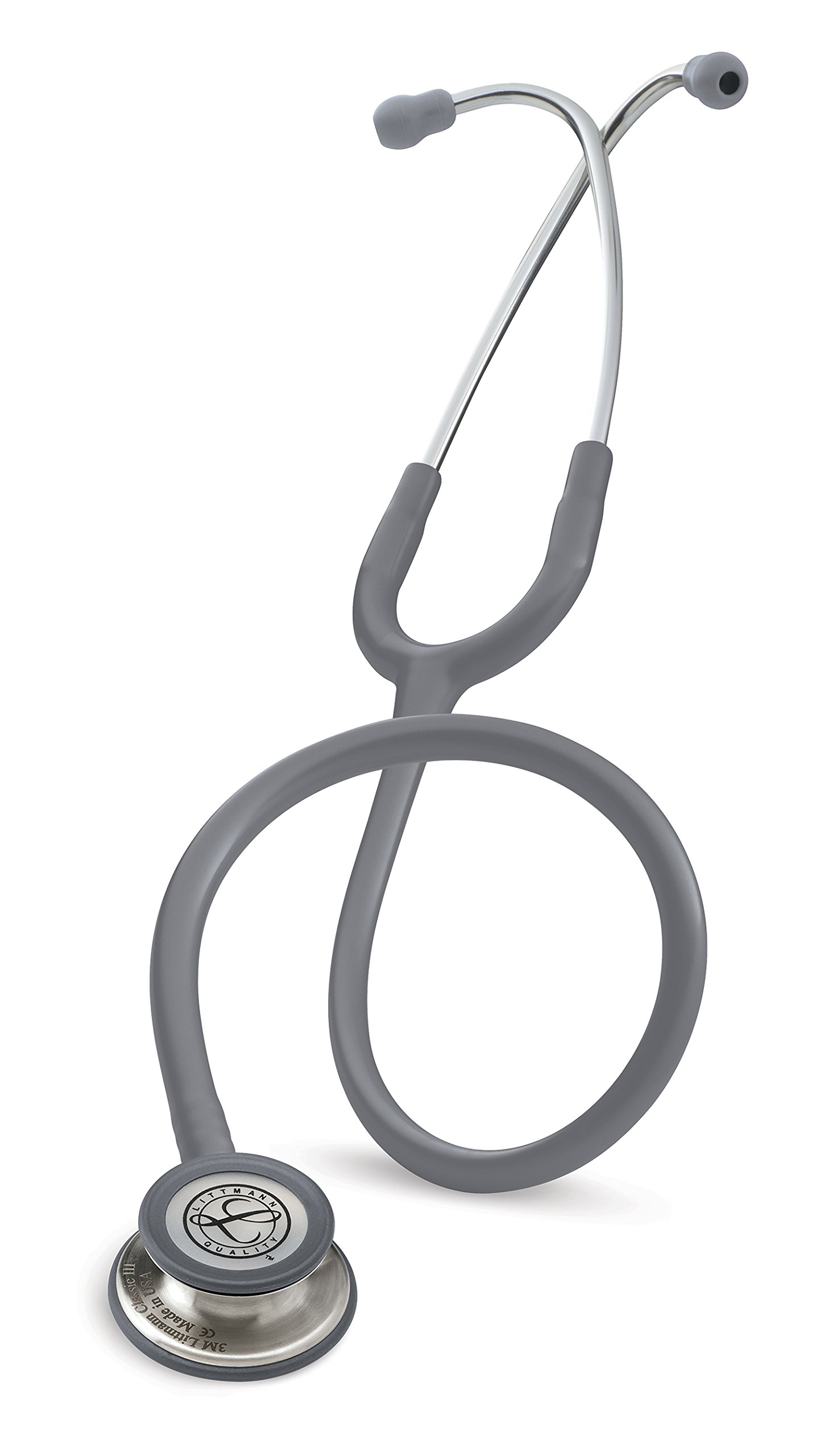 3M Littmann Classic III Estetoscopio con Grabado Gratuito y Linterna Pupilar de Regalo (Gris)