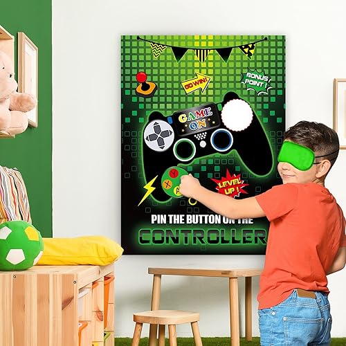 Vista 32 de WERNNSAI Pin The Soccer on The Goal - Póster de decoración de fiesta temática deportiva para niños con 24 calcomanías de pelota para aula, regalos