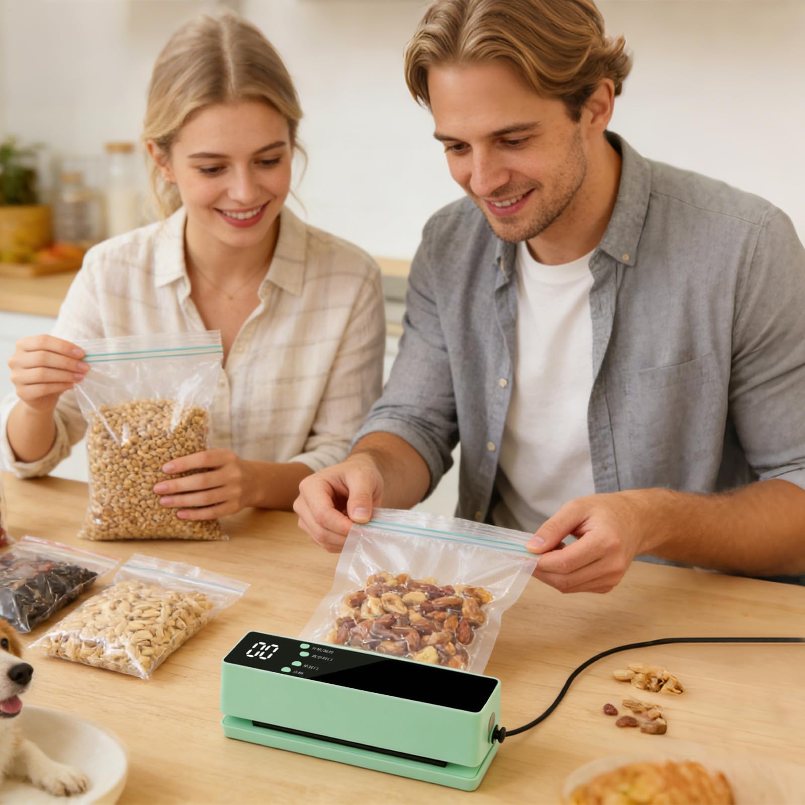 Envasadora al vacío para alimentos, práctica máquina de envasado al vacío, utensilio de cocina