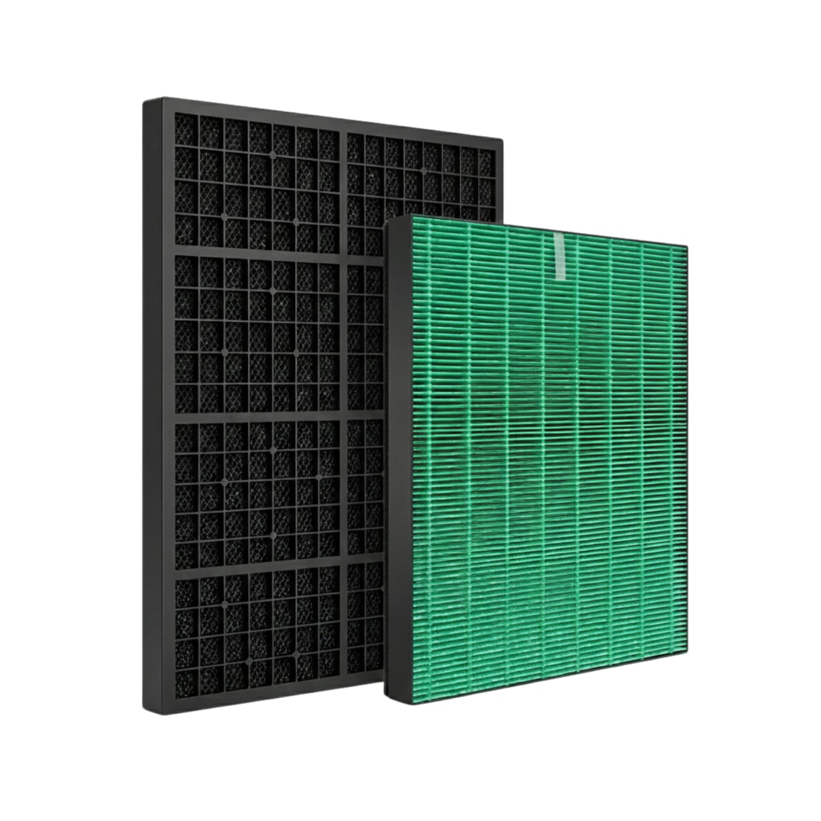 Set di filtri a carbone attivo e HEPA compatibile con Mitsubishi Electric MA-EW85S-E & MA-EW85R-E, filtro di ricambio 2 in 1, nero-verde