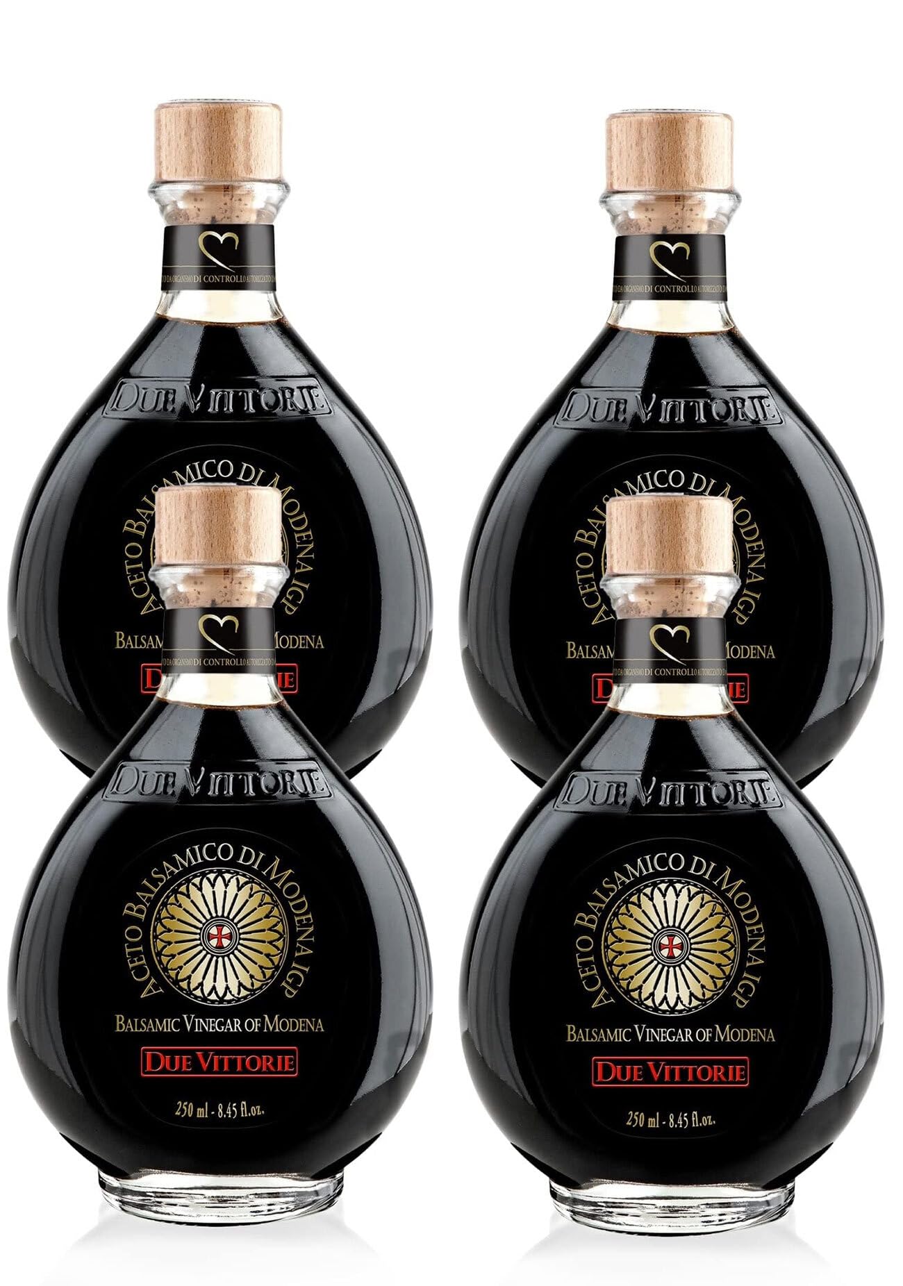 Due Vittorie Gold Balsamico-Essig aus Italien aus Balsamico importiert 250ml (Packung mit 4)