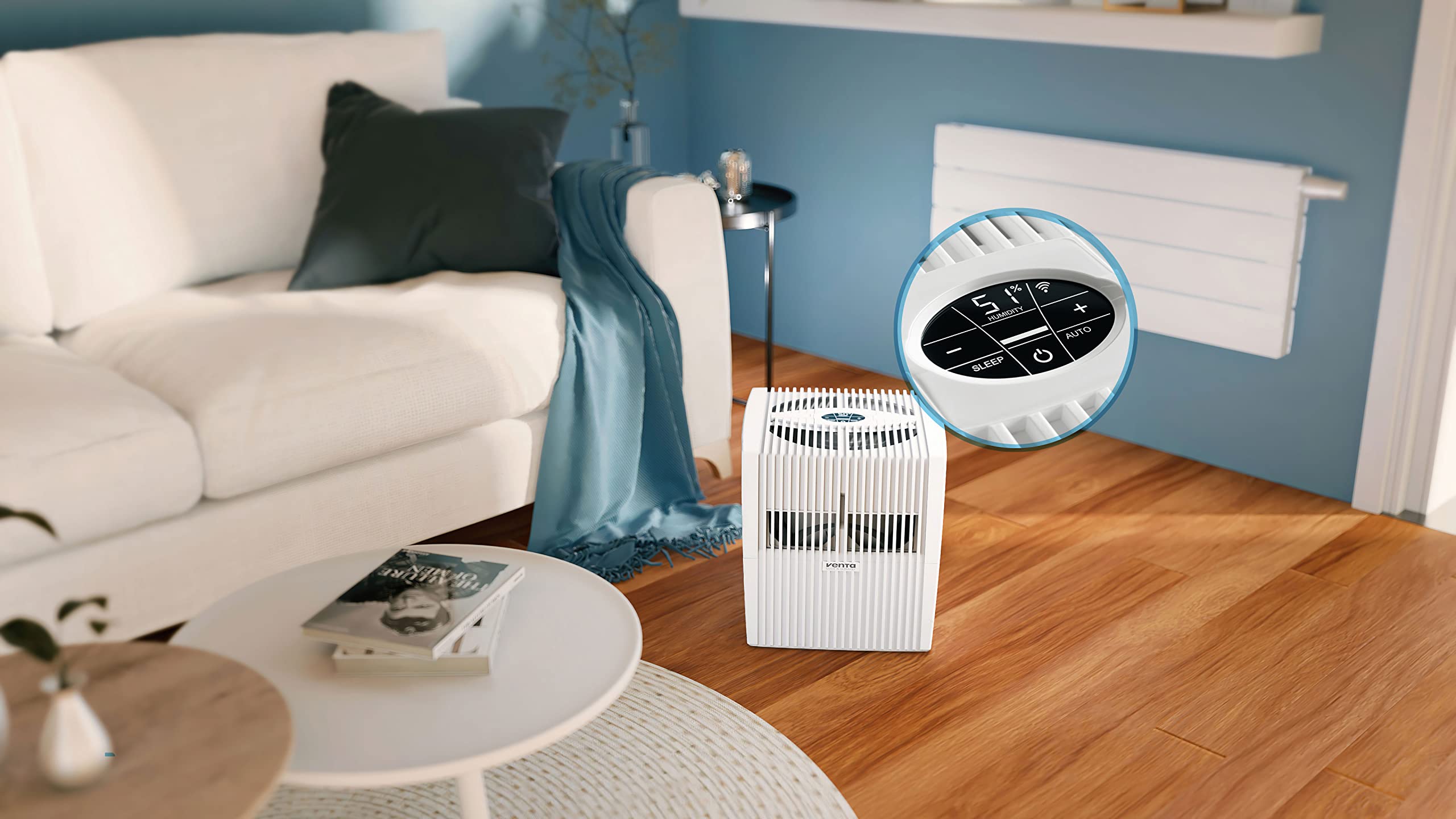 Venta Nawilżacz powietrza AH530, bardzo cichy 24 dB (A), energooszczędny 3 W, higieniczne zimne parowanie bez filtra, duży zbiornik 7 l, do 45 m², sterowanie aplikacją, z funkcją zapachu