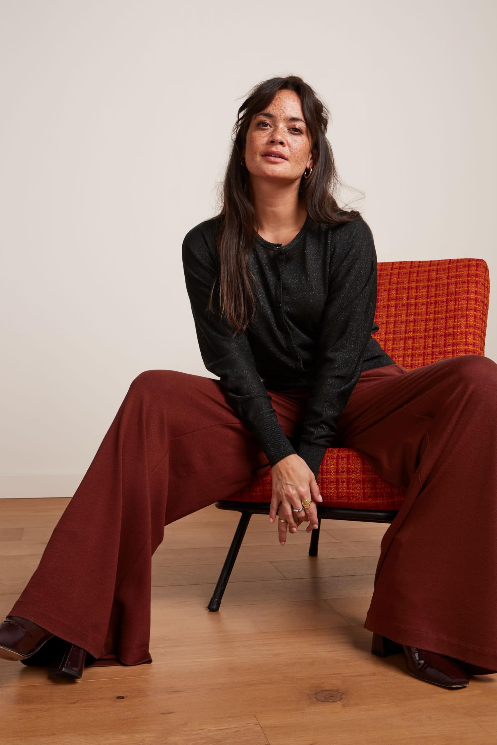 King Louie Border Palazzo - Pantalón para mujer Milano Crepe