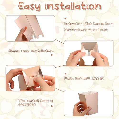 Miniatura 2 de 200 cajas de palomitas de maíz, mini caja de papel para palomitas de maíz, contenedor de cartón para palomitas de maíz, contenedor desechable para