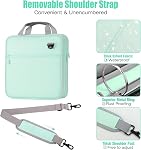 MoKo Bouchon à glissière, 2 1 cm 3 Binder à bague avec fermeture éclair,500 Bouteilles à glissière de capacité avec sangle d'épaule & Poignée, Multi-Pocket Zipper Binder Organisateur pour l'école moyenne, Mint Green