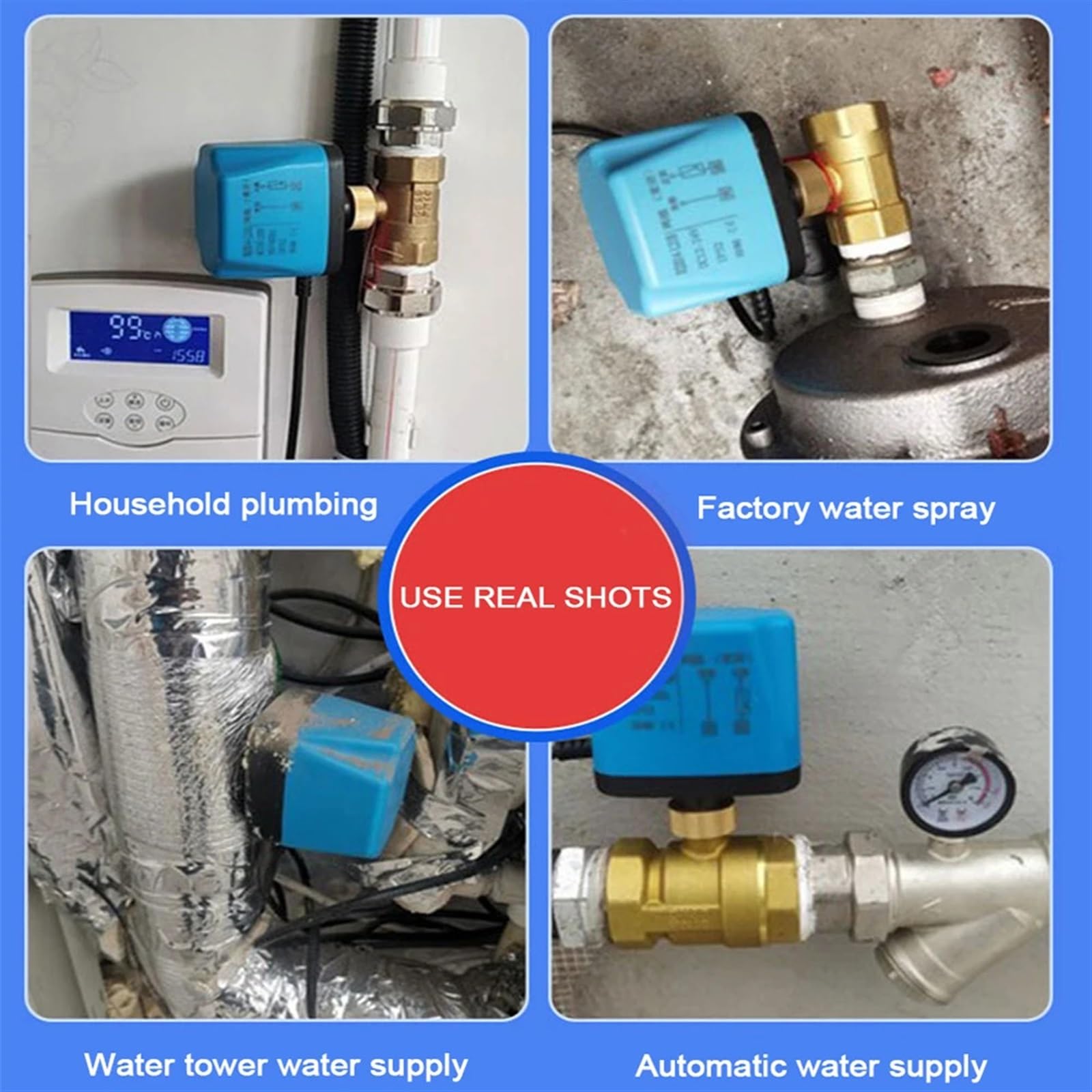 Valvola a Sfera elettrica in Ottone a 2 Fili da 1/2" a 2" con Telecomando Wireless da 12V 24V for Acqua/Olio/Liquido, Sostituzione dell'elettrovalvola(AC110V-NORMALLY Open)