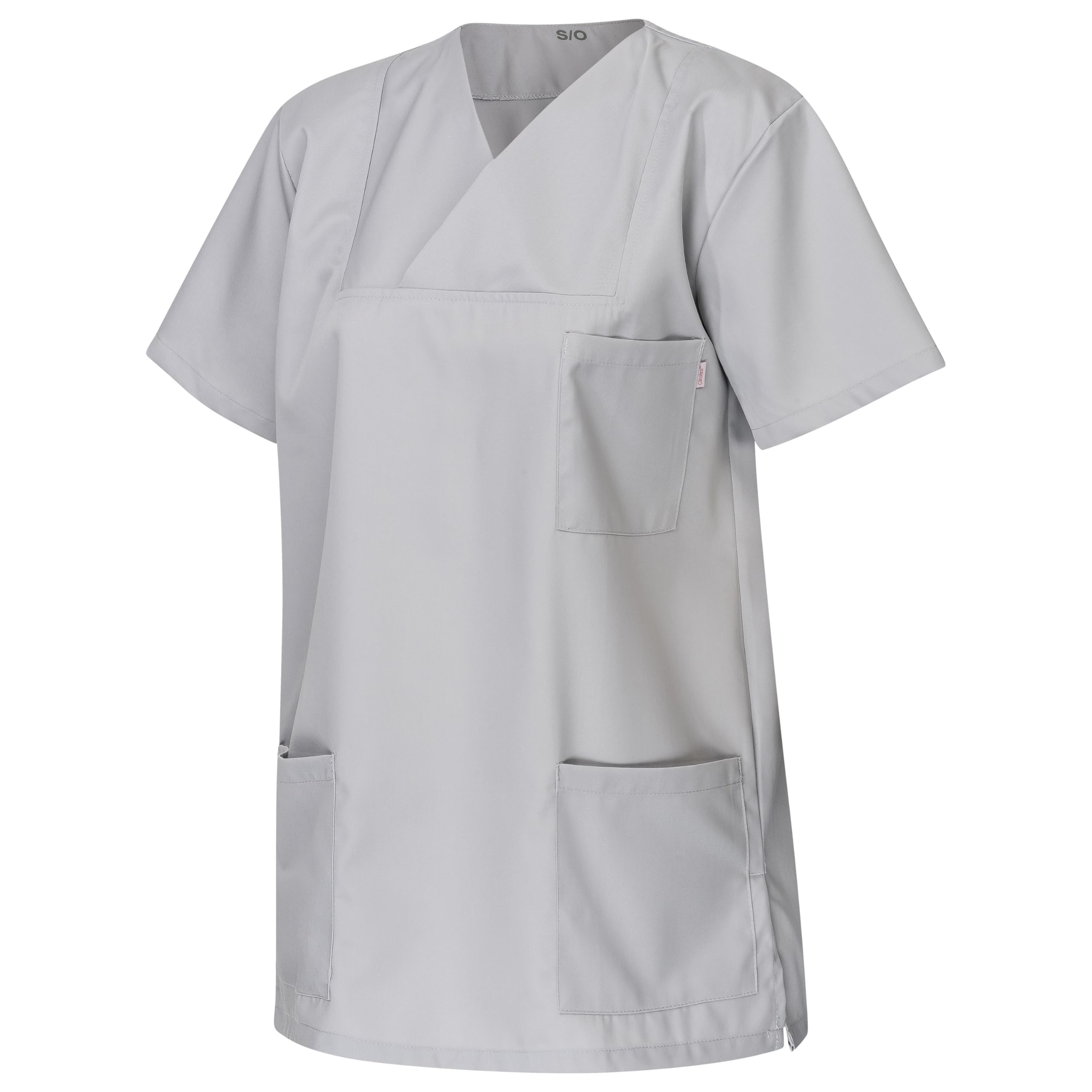 Clinotest Schlupfkasack „Anna/Anton“ – Unisex Kasacks Damen Pflege – 50% Polyester, 50% Coolcel, atmungsaktiv, Faltkragenhemd mit V-Ausschnitt, 1 Brust- & 2 Seitentaschen, hoher Komfort