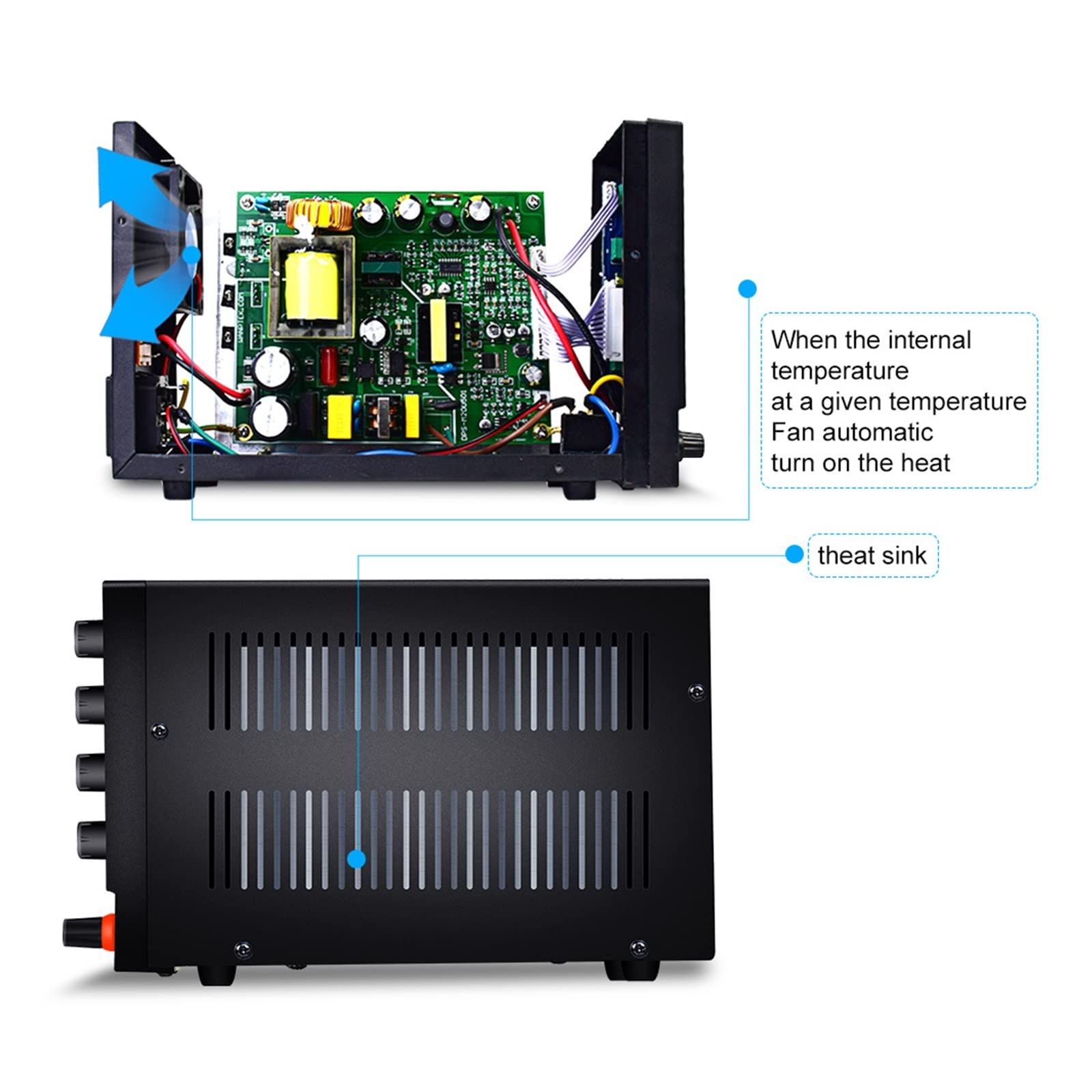 Universalnetzteil, Einstellbares DC-Netzteil 4-stellige Laborbank-Stromquelle 30 V 10 A 5 A AC-Schaltstabilisierter LCD-Netzteilregler(DPS1203U)