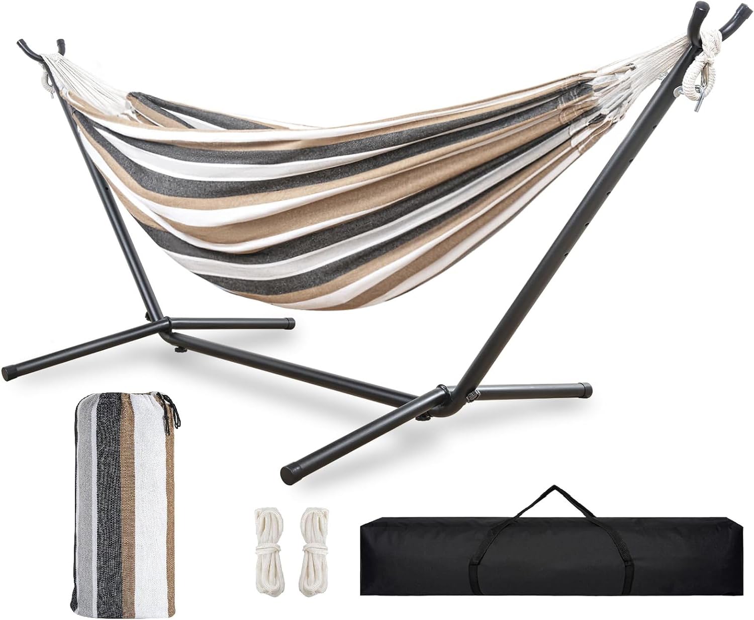 Amazon.co.jp: TORIBIO ハンモック 室内 屋外用 自立式スタンド 耐重荷