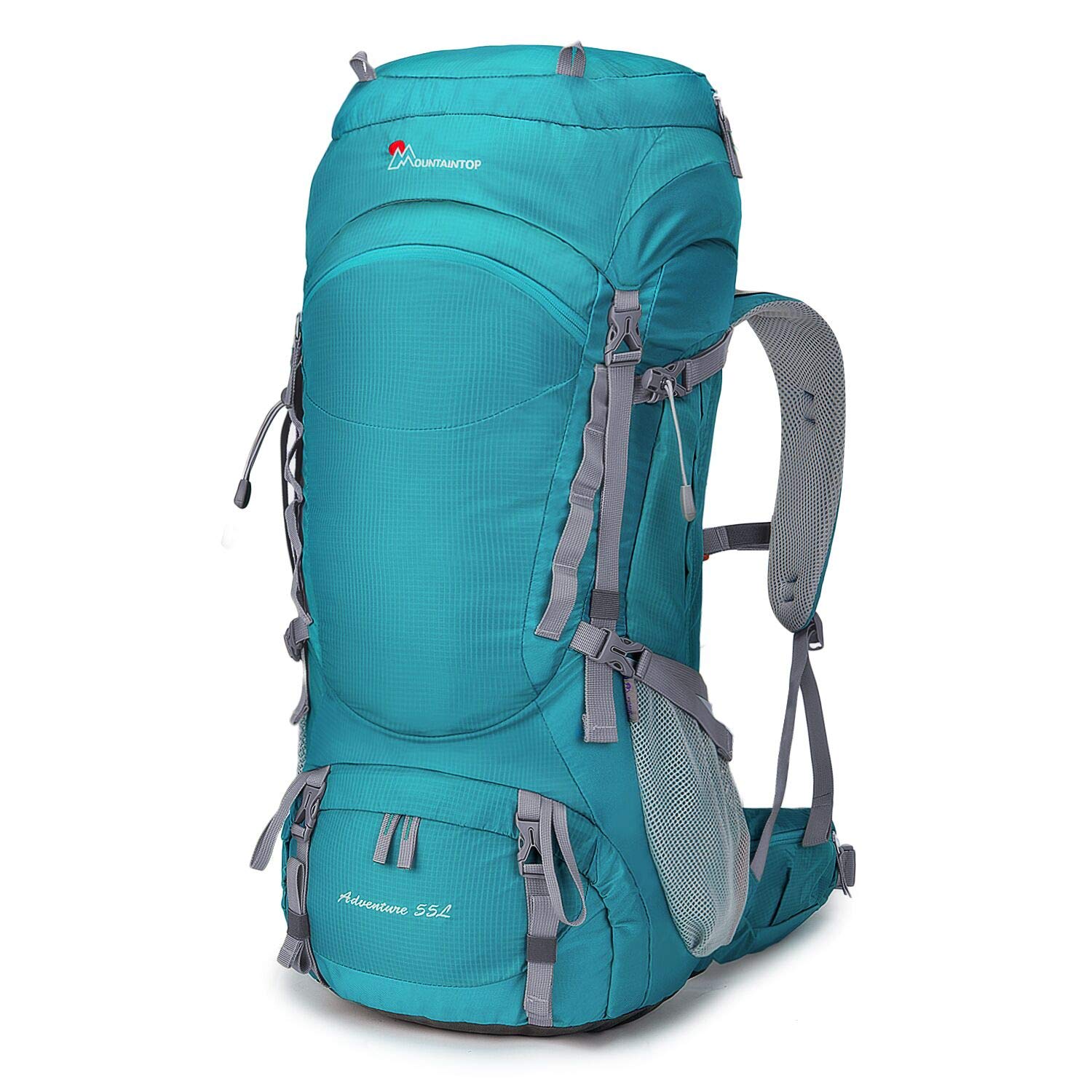 MOUNTAINTOP Zaino da Trekking 55L Grande capacità Zaini da Escursionismo Zaino Viaggi di Campeggio con copertura antipioggia